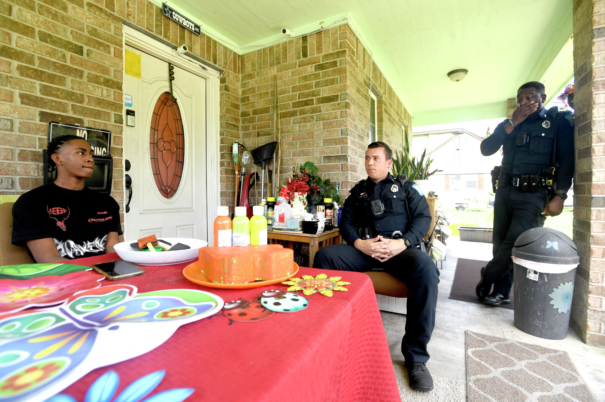 A Beaumont officer steps beyond the badge