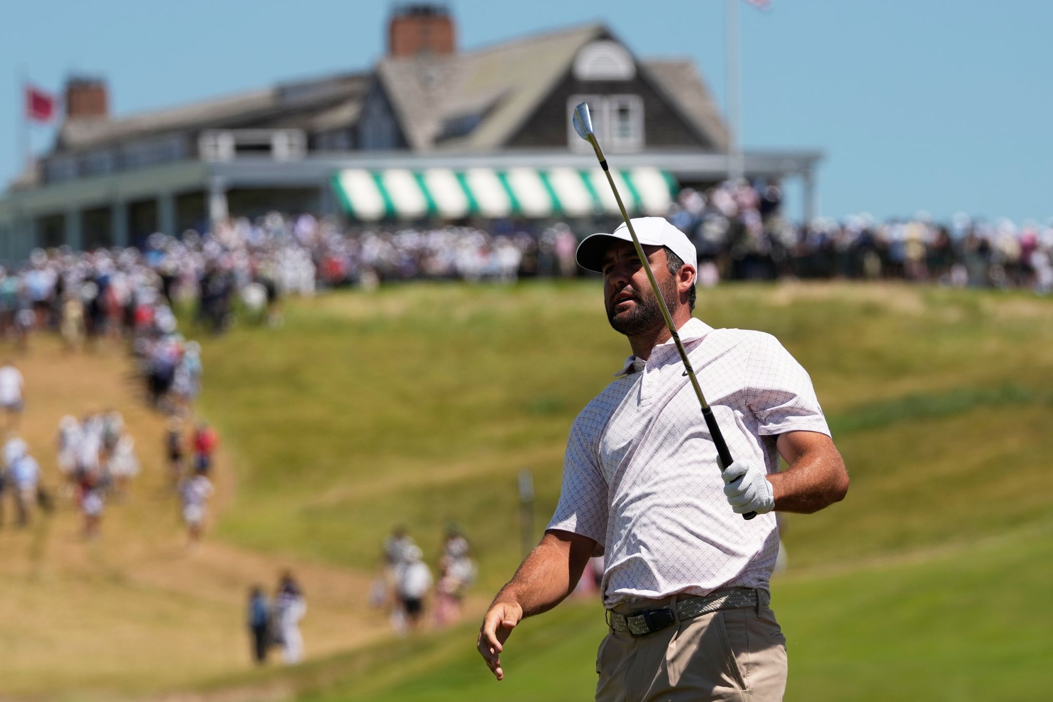 Scottie Scheffler has an eventful back nine to tie for second through three US Open rounds By STEPHEN WHYNO , AP Sports Writer June 20, 2026