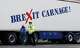 FILE - A policeman escorts the driver of a shellfish export truck as he is stopped for an unnecessary journey in London, Monday, Jan, 18, 2021.