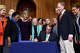 House Speaker John Boehner of Ohio, center, accompanied by members of Congress, signs the Justice for Victims of Trafficking Act during a ceremony on Capitol Hill in Washington, Thursday, May 21, 2015. The legislation expands law enforcement tools to target sex traffickers and creates a new fund to help victims.