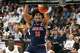 Arizona forward Koa Peat reacts as he dunks the ball for a basket against Colorado in the first half of an NCAA college basketball game Saturday, March 7, 2026, in Boulder, Colo. (AP Photo/David Zalubowski)