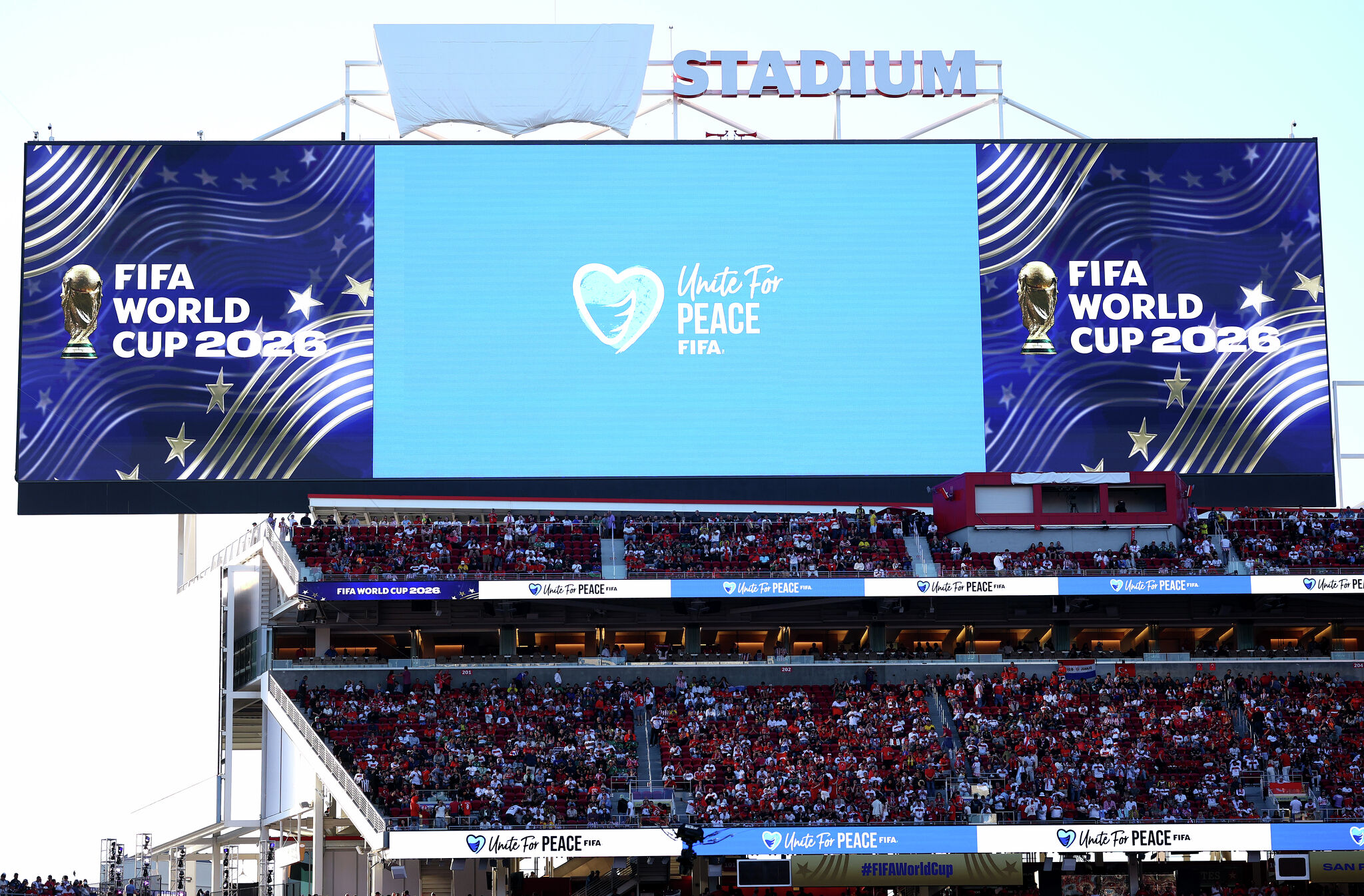 General view inside Levi's Stadium (San Francisco Bay Area Stadium) before the FIFA World Cup 2026 Group D match between Turkiye and Paraguay, June 19 2026. Photo: Dean Mouhtaropoulos/Getty Images via SFGate