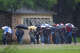 Texas state lawmakers serving on general investigating committees examining the July 2025 flooding walk the grounds of Camp Mystic during a site visit in Hunt, Texas, on Monday, April 20, 2026.