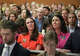 Spectators, including family members of children who died at Camp Mystic, listen at a hearing about a temporary restraining order at the Travis County Courthouse in Austin on Wednesday, March 4, 2026. Will and CiCi Steward of Austin, whose 8-year-old daughter, Cile Steward, was swept away in the July 4, 2025, flash flood at Camp Mystic and has not been found, are seeking to prevent the camp from reopening this summer and to halt repairs and construction until their lawsuit against the camp and other parties goes to trial. The Stewards say they want to preserve potential evidence related to their daughter’s death.