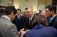 Han Kuo-yu, Taiwan's President of the Legislative Yuan presents his business card to Members of Congress during a reception hosted by the Taipei Economic and Cultural Representative Office in the United States, (TECRO), on Capitol Hill in Washington, Wednesday, June 24, 2026.