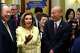 Han Kuo-yu, Taiwan's President of the Legislative Yuan, right, Rep. Nancy Pelosi, D-Calif., center, and Taiwan Ambassador to the U.S. Tan-ray Yui, left, attend a reception hosted by the Taipei Economic and Cultural Representative Office in the United States, (TECRO), on Capitol Hill in Washington, Wednesday, June 24, 2026.