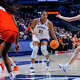 Sarah Strong #21 of the Connecticut Huskies plays against the Syracuse Orange during the second half in the second round of the 2026 NCAA Women's Basketball Tournament at Harry A. Gampel Pavilion on March 23, 2026 in Storrs, Connecticut.