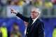 Brazil head coach Carlo Ancelotti reacts during the World Cup Group C soccer match between Brazil and Haiti in Philadelphia, Friday, June 19, 2026.