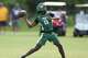 Desoto quarterback Patrick Harris (13) passes the ball during a 7-on-7 football game against Harker Heights at Veterans Park and Athletic Complex in College Station, TX on Friday, June 26, 2026.