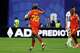 Congo's Yoane Wissa (20) celebrates their first goal on a penalty kick during the World Cup Group K soccer match between DR Congo and Uzbekistan in Atlanta, Saturday, June 27, 2026.