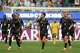 Canada's Stephen Eustaquio (7) celebrates scoring their opening goal against South Africa during the World Cup round of 32 soccer match in Inglewood, Calif., near Los Angeles, Sunday, June 28, 2026.