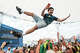 Brazil fans celebrate Brazil’s 2-1 victory over Japan in the round of 32 in the 2026 FIFA World Cup which was streamed live to the Fan Festival in EaDo, Houston, June 29, 2026.