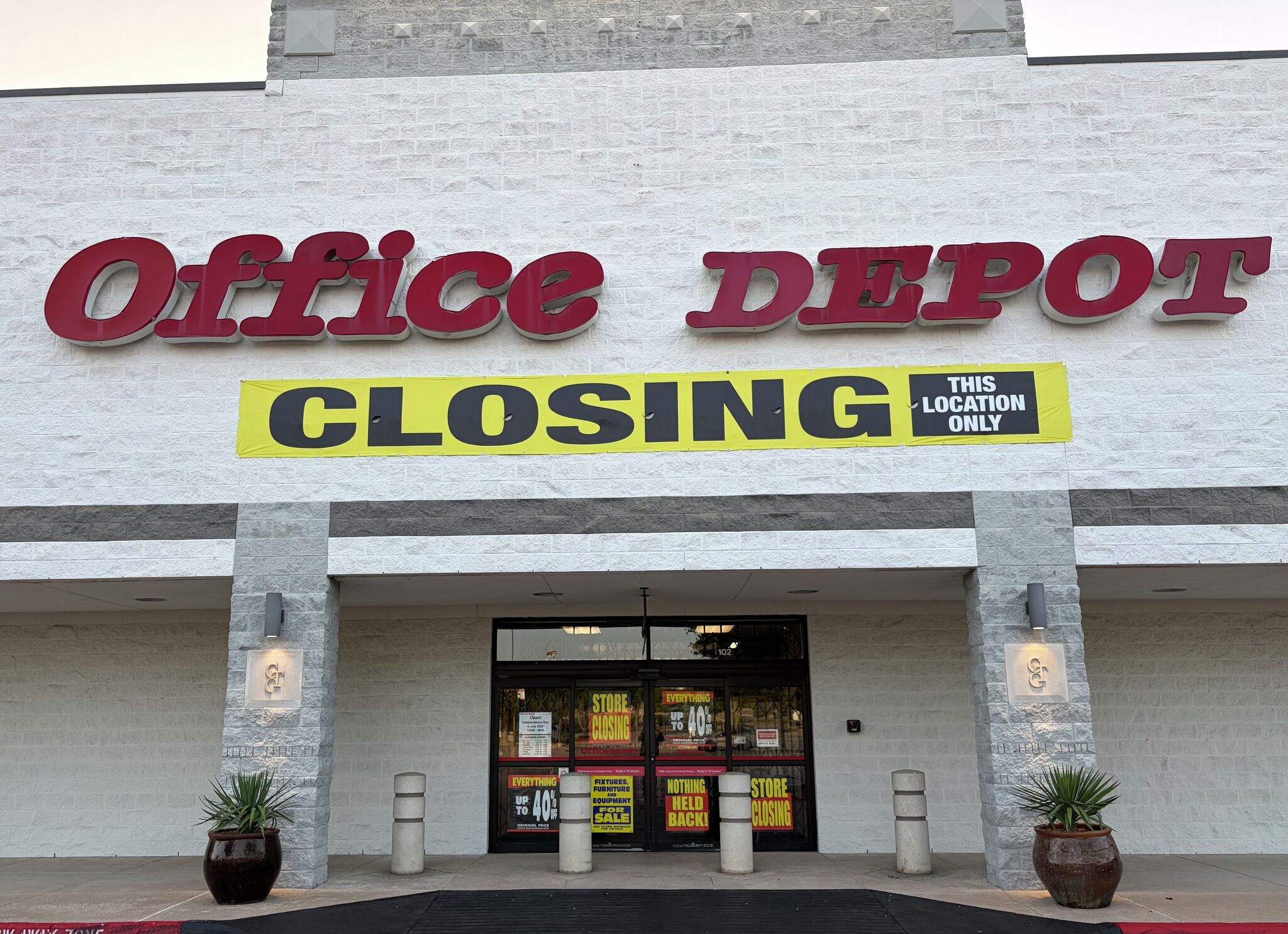 Office Depot closing two stores in North Texas.