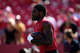 Brandon Aiyuk of the San Francisco 49ers warms up prior to a game against the Arizona Cardinals at Levi’s Stadium on Oct. 6, 2024, in Santa Clara, Calif.