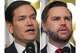 FILE - This combination of photos shows Secretary of State Marco Rubio, left, and Vice President JD Vance, right, on Jan. 21, 2025, in Washington.