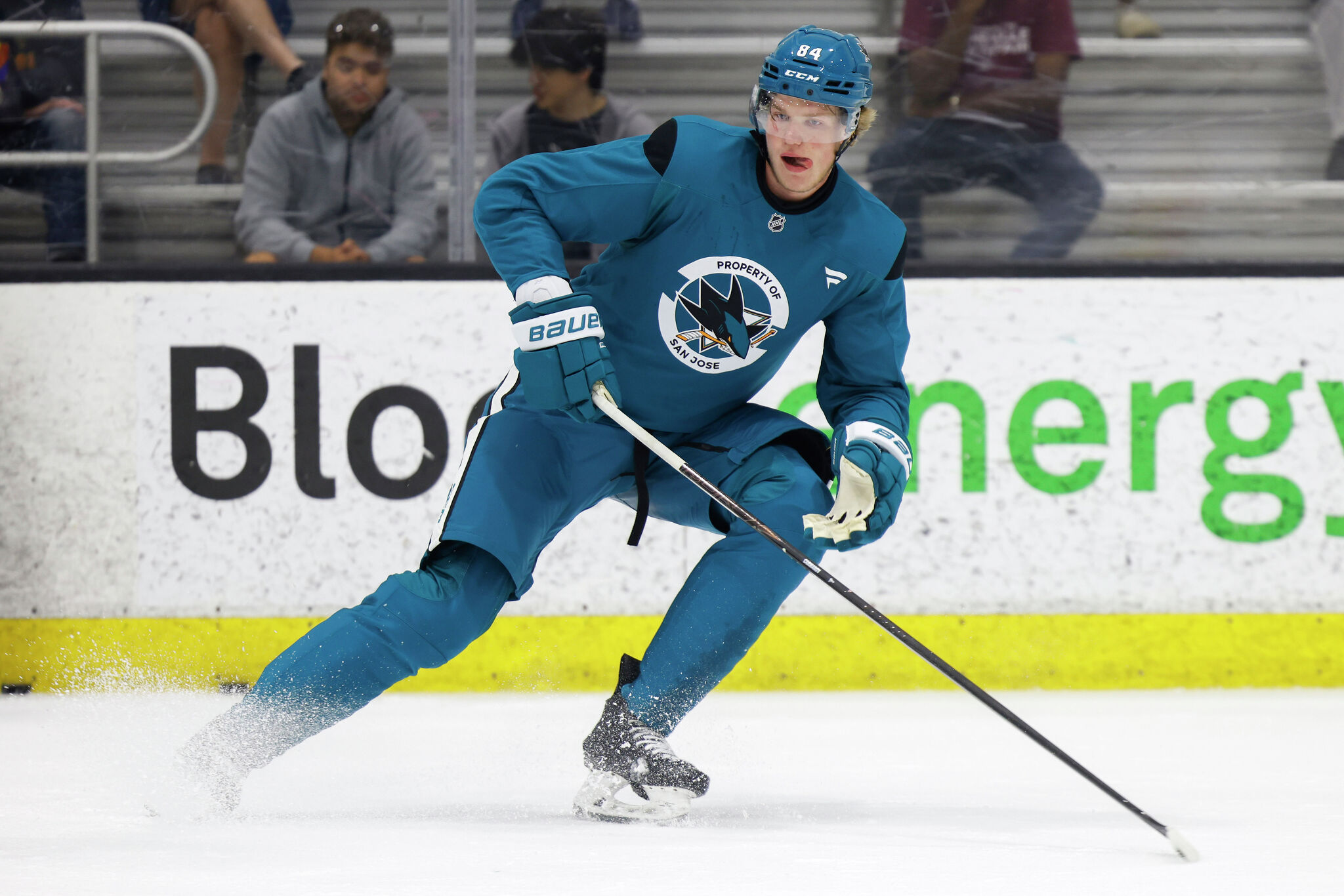 S.J. Sharks' 7-foot-1 Alexander Karmanov debuts at Development Camp