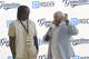 GameTimeCT's Pete Paguaga (right) interviews Tylon Lott from Holy Cross High School at the second annual GametimeCT High School Sports Awards show on Tuesday, June 30 at the Hartford HealthCare Amphitheater in Bridgeport.