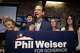 Attorney General Phil Weiser speaks during an election watch party for his gubernatorial campaign on Tuesday, June 30, 2026, in Denver. (Timothy Hurst/The Denver Post via AP)