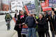 FILE: Demonstrators call for the recall of Shasta County Supervisor Kevin Crye in Redding, Calif., on Tuesday, Feb. 20, 2024.