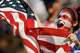 A U.S. fan cheers before the United States played Bosnia and Herzegovina in the 2026 FIFA World Cup at Levi’s Stadium in Santa Clara, Calif., on July 1.