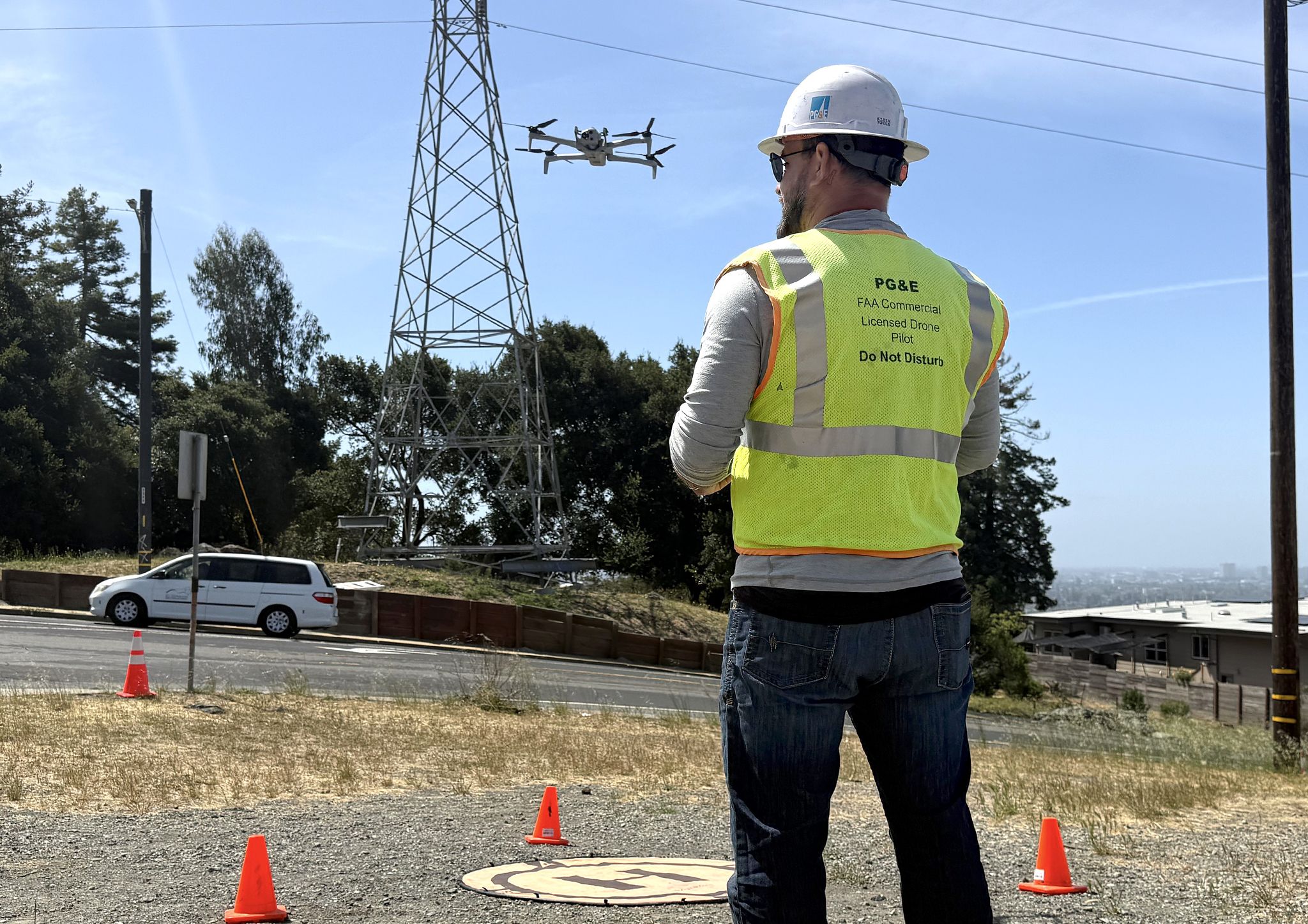 El Cerrito: Pg&E Showcases Infrared Drone Technology For Improved Power Line Inspections