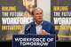 Gov. Greg Abbott speaks Thursday at the Caterpillar facility in Seguin.
