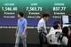 Currency traders work near a screen showing the Korea Composite Stock Price Index (KOSPI) and the foreign exchange rate between U.S. dollar and South Korean won at the foreign exchange dealing room of the Hana Bank headquarters in Seoul, South Korea, Friday, July 3, 2026.