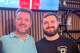 Seyo Cecunjanin, a West Hartford business owner (left), with his son Emir Cecunjanin (right) Thursday, July 2, 2026 following Seyo Cecunjanin's release from ICE custody.