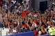 Egypt fans cheer before a FIFA World Cup Round of 32 soccer match against Australia, Friday, July 3, 2026, in Arlington.