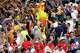 An Australia fan holds up an inflatable kangaroo before a FIFA World Cup Round of 32 soccer match between Australia and Egypt, Friday, July 3, 2026, in Arlington.