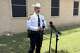 Bexar County Sheriff Javier Salazar speaks during a Saturday news conference about what investigators believe was a murder-suicide at a home in Von Ormy.