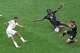 Morocco's Azzedine Ounahi (8) scores second goalduring the World Cup round of 16 soccer match between Canada and Morocco in Houston, Saturday, July 4, 2026. (AP Photo/Eric Smith