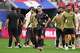 Canada's Stephen Eustaquio (7) reacts after the World Cup round of 16 soccer match between Canada and Morocco in Houston, Saturday, July 4, 2026.