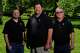 Andrew Leeper, left, Will Minkoff and Tom Johnstone, right, of Nashville Severe Weather, pose for a portrait Monday, April 20, 2026, in Nashville, Tenn.