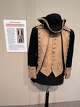 Patriot Revolutionary War uniform (circa early 20th century reproduction). Dyed most likely with easily obtained indigo, blue represented loyalty and perseverance, and blended into the battlefield background more than Loyalists' red coats, according to the Mill Museum.