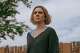This image released by Apple TV shows Rhea Seehorn in a scene from "Pluribus." (Apple TV via AP)