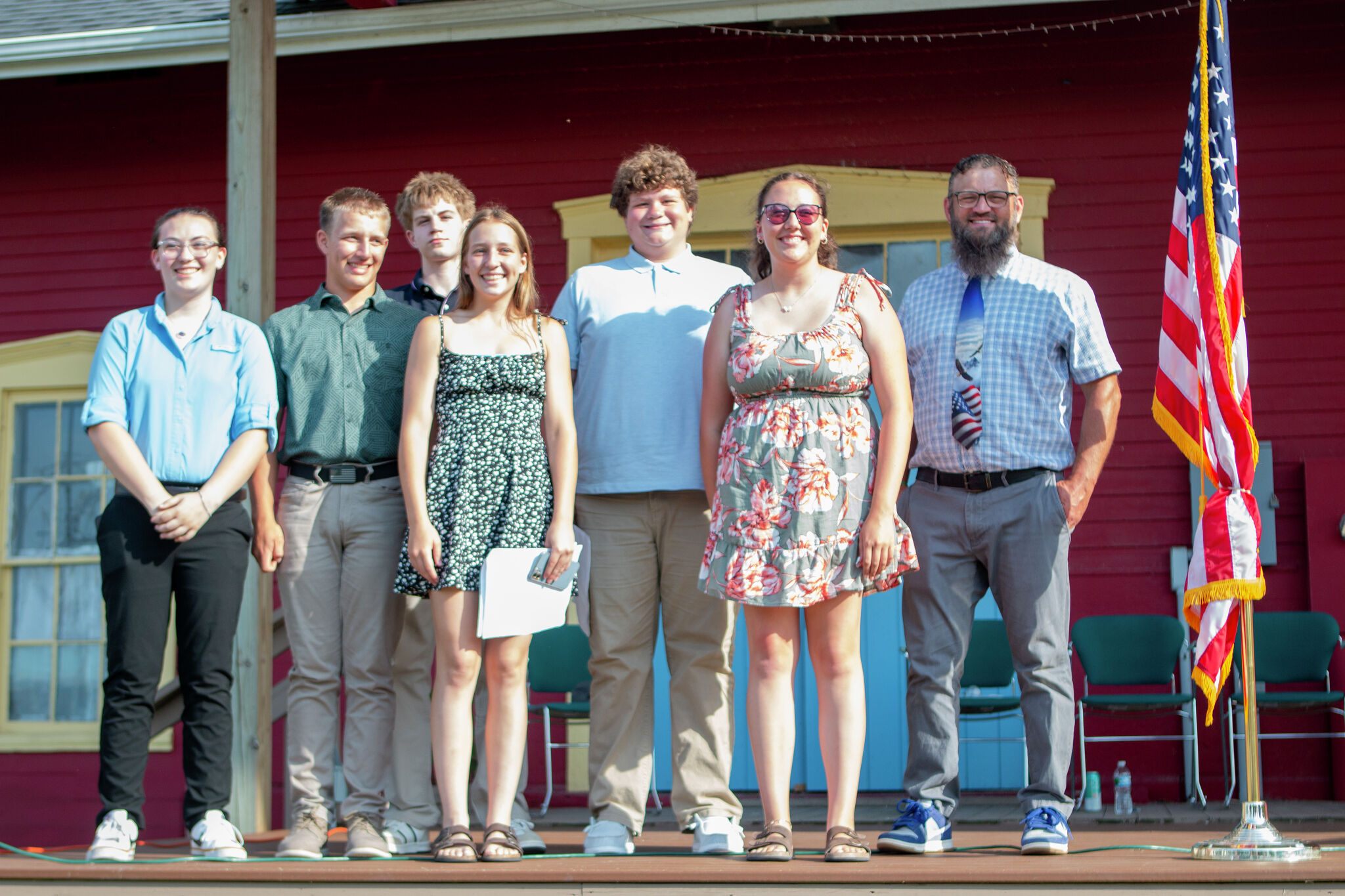 Evart students bring Declaration of Independence to life at America 250 event