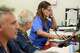 Cuban doctor Zoila Yakelin Arevalo Cruz, right, talks on the phone in the emergency unit of the Santa Maria degli Ungheresi Hospital of Polistena, in the southern Italian Calabria region, June 16, 2026.