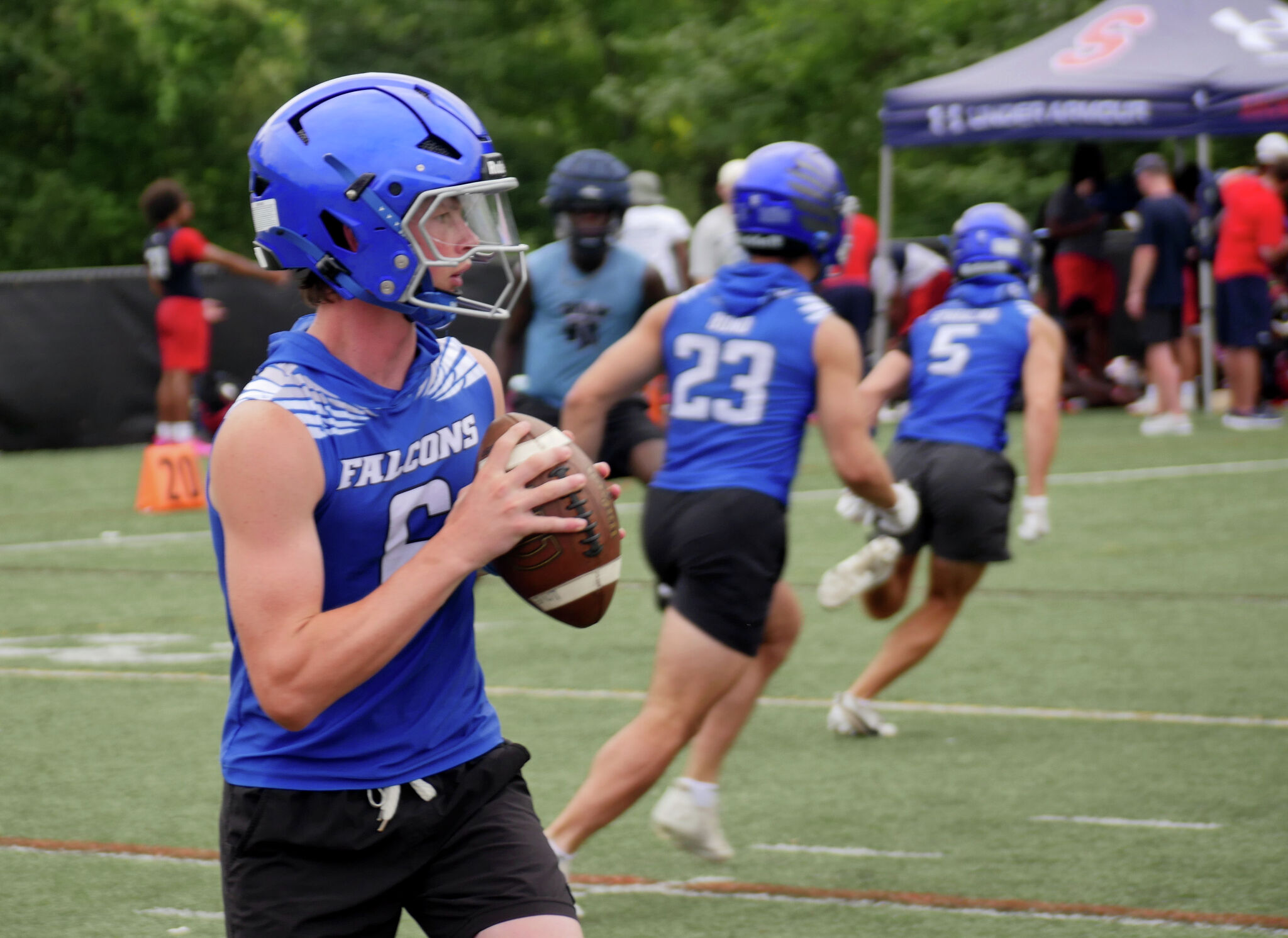The annual 7-on-7 showcase offers an early look at many of Connecticut's top high school football teams.