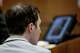 Tyler Robinson, who is accused in the fatal shooting of Charlie Kirk, watches a computer screen during testimony about comparison testing of bullets during a preliminary hearing at the Fourth District Courthouse in Provo, Utah, Thursday, July 9, 2026.