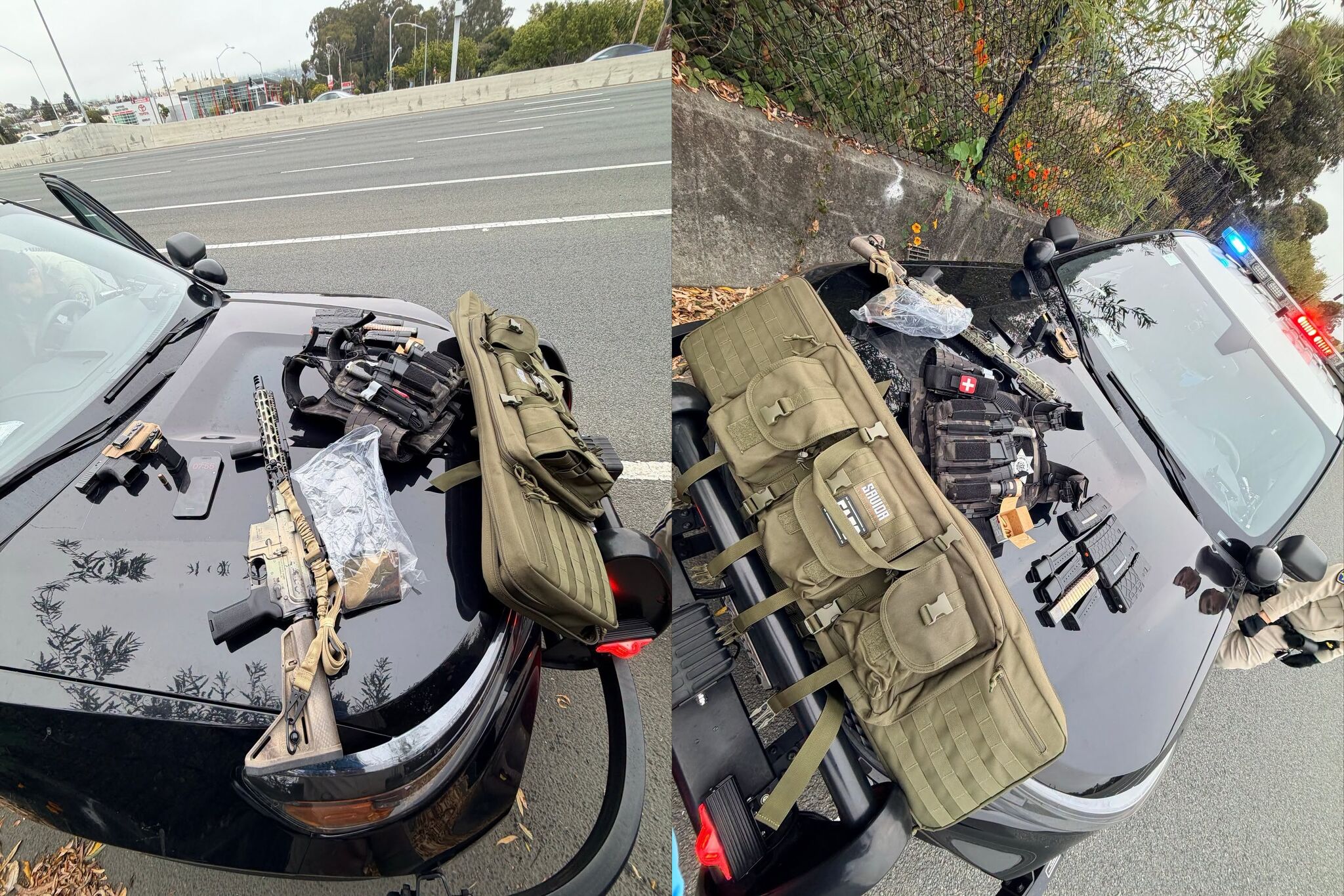 CHP finds cache of weapons after expired registration stop on I-580