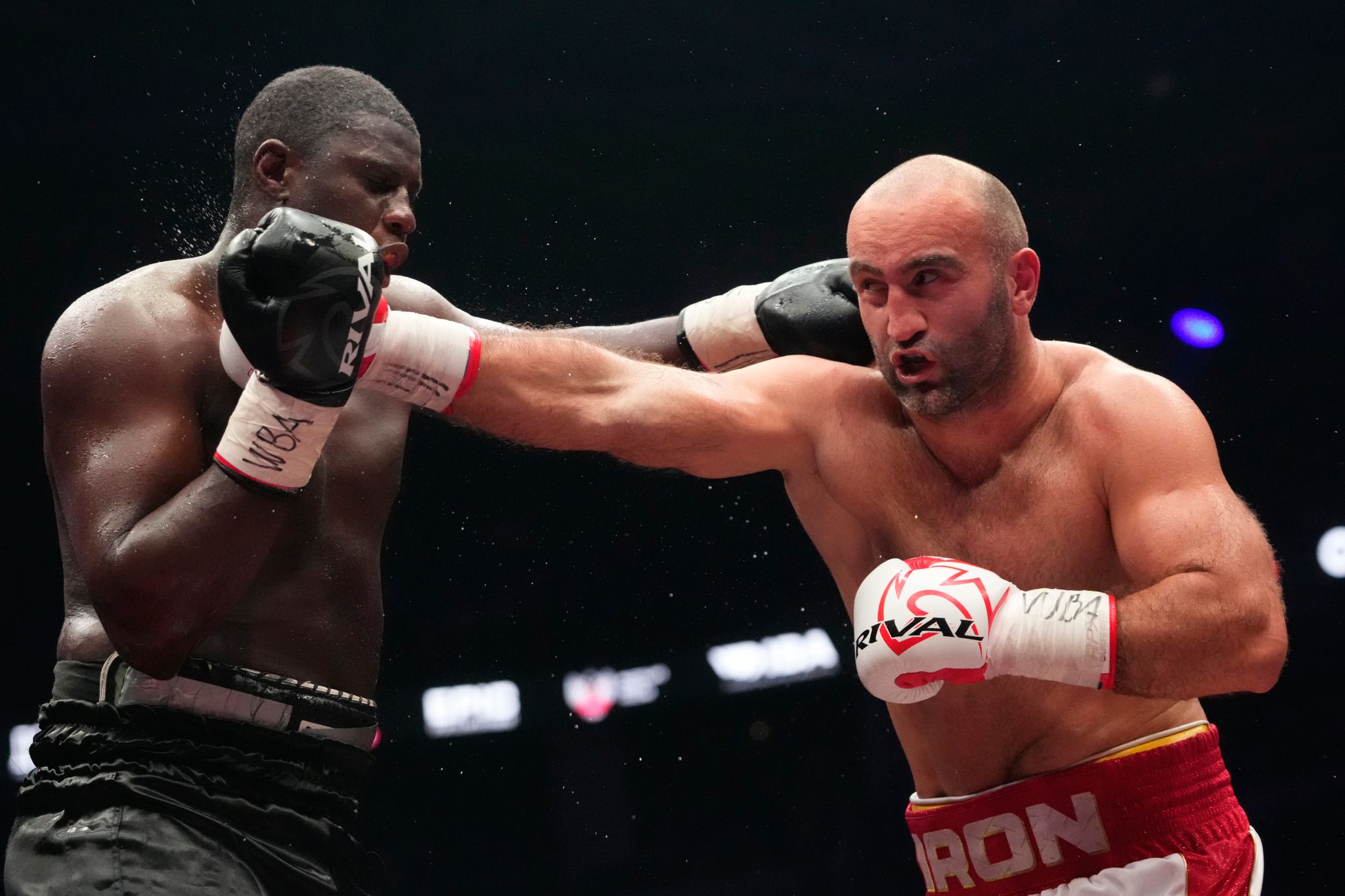 Murat Gassiev lands a punch against Peter Kadiru in July 2026