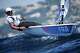 FILE - Louise Cervera of France practices before the start of the women's dinghy race during the 2024 Summer Olympics, Aug. 4, 2024, in Marseille, France.