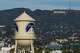FILE - The Paramount Pictures water tower is seen in Los Angeles, Dec. 18, 2025, with the Hollywood sign in the distance.