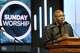 Pastor Chris Simmons at Cornerstone Baptist Church, in Dallas, Texas, Sunday, July 12, 2026.