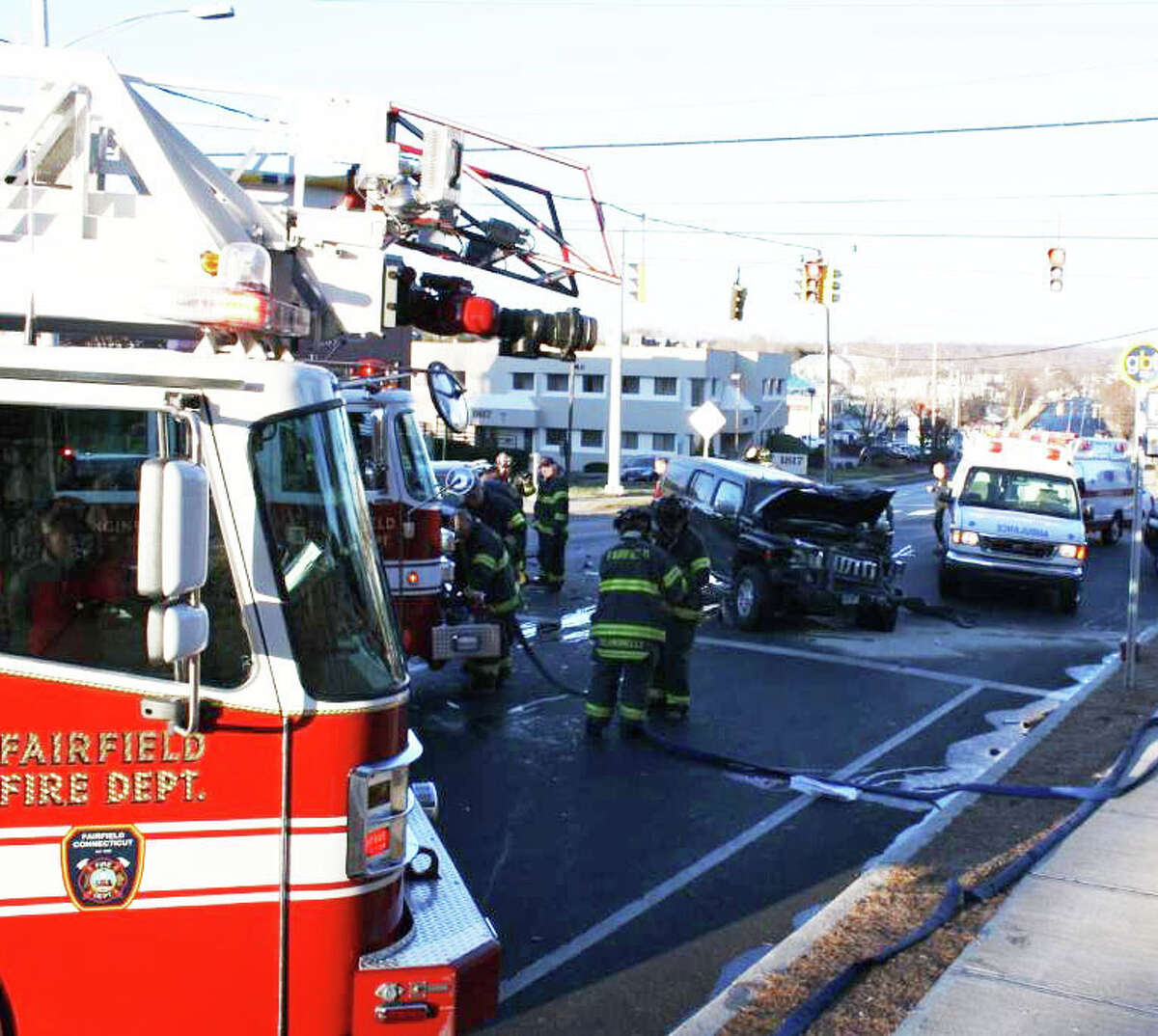 Drivers injured in twocar crash on Black Rock Turnpike in Fairfield