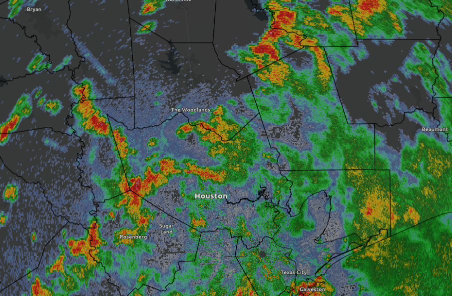 Houston flood advisory issued as heavy rainfall causes street flooding