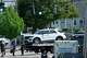 A vehicle is transported on a flatbed near the scene of a shooting involving U.S. Immigration and Customs Enforcement, Monday, July 13, 2026 in Biddeford, Maine.