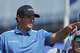 Patrick Reed of the United States gestures on the 15rth tee during a practice round for the British Open Golf championships at Royal Birkdale golf club, in Southport, England, Tuesday, July 14, 2026.