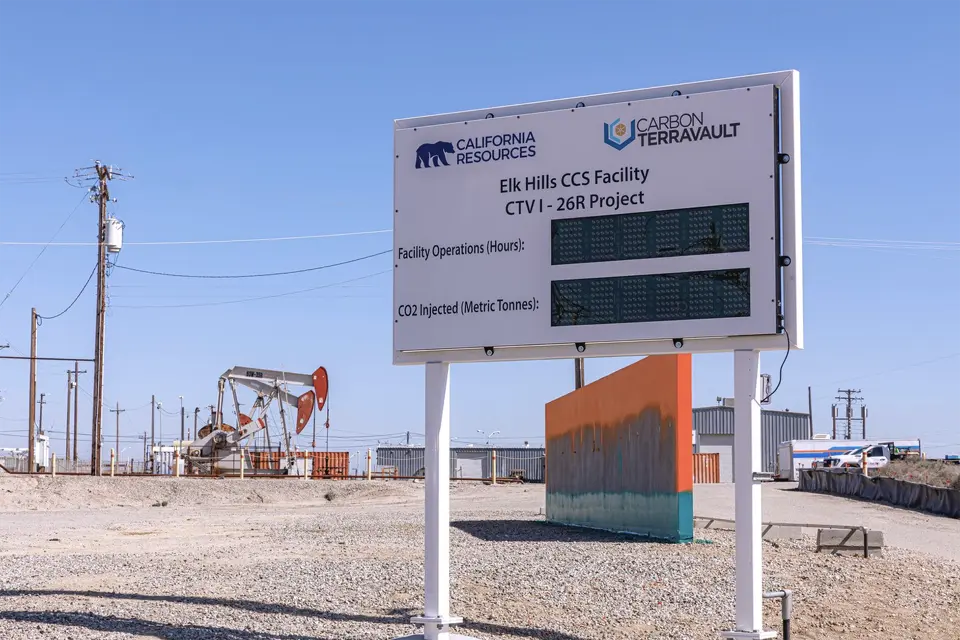 Outside the Carbon TerraVault 1 carbon capture and storage facility, which is now operational. Courtesy of CRC
